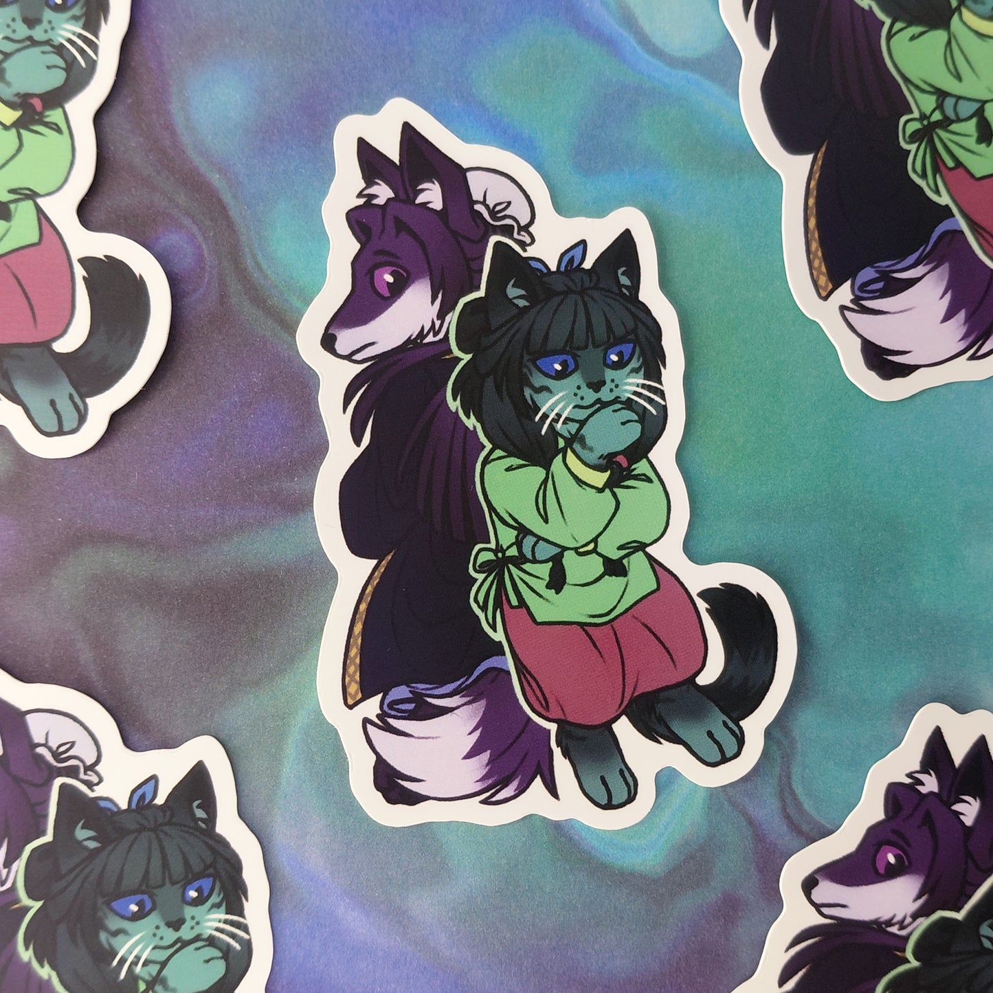 Apothecary Diaries Cat + Fox sticker
