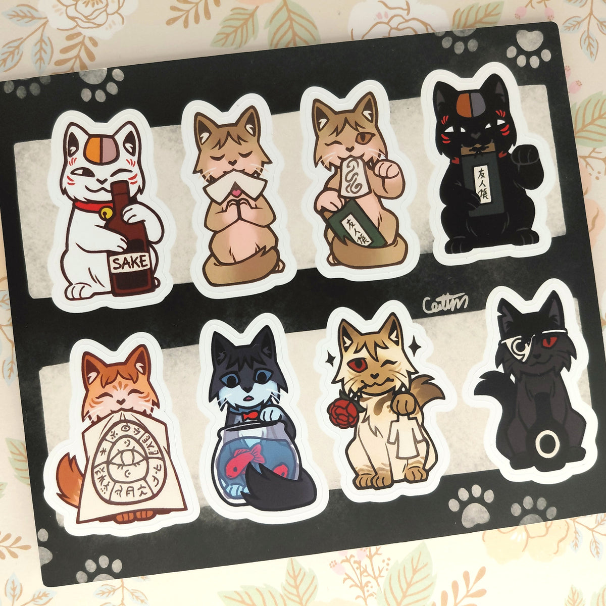 Natsuyuu Lucky Cats Stickersheet