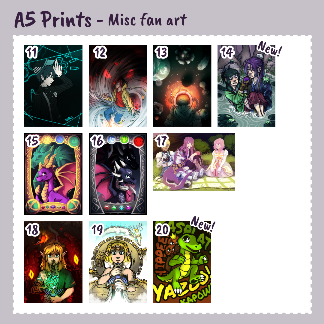 Prints A5 + Square size (20+ Designs)