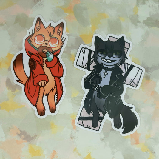 Trigun Vash and Wolfwood Stickers