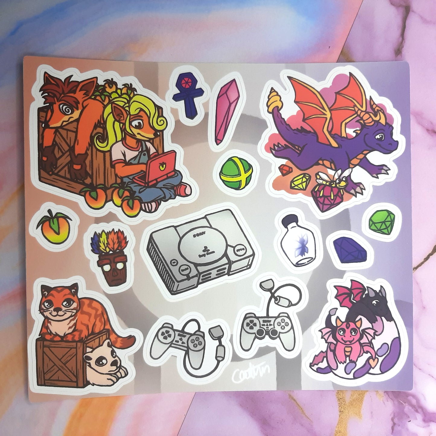 PS One Platformers Sticker sheet