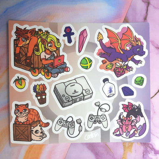 PS One Platformers Sticker sheet
