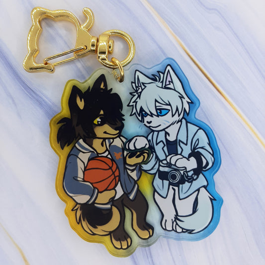 Link Click dog + cat charm