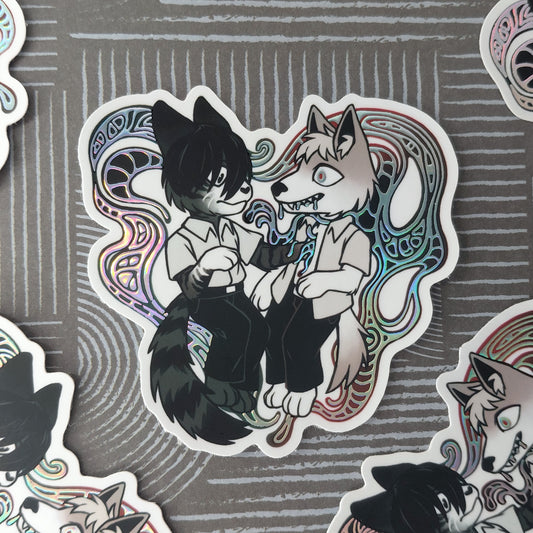 The Summer Hikaru Died Furry Foil Stickers