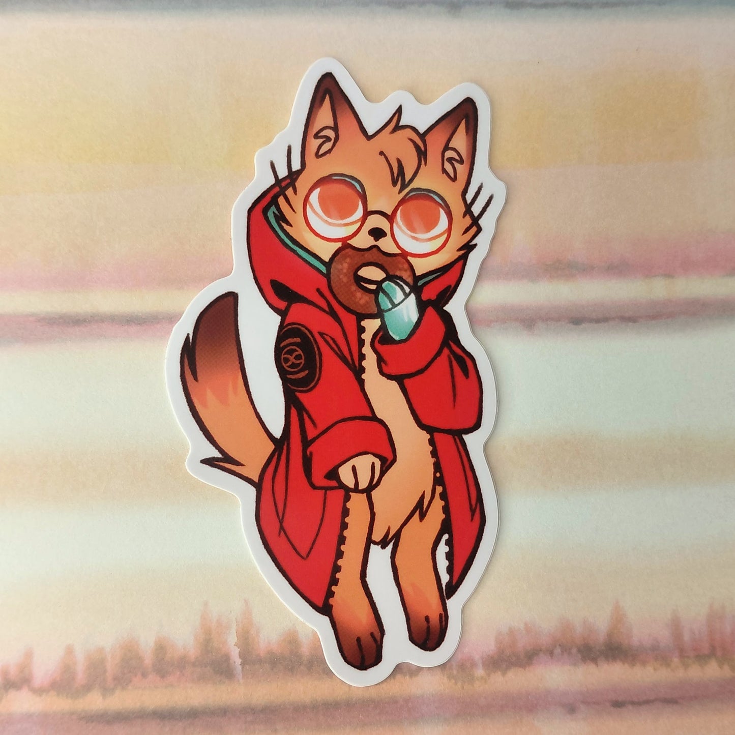 Trigun Vash and Wolfwood Cat Stickers