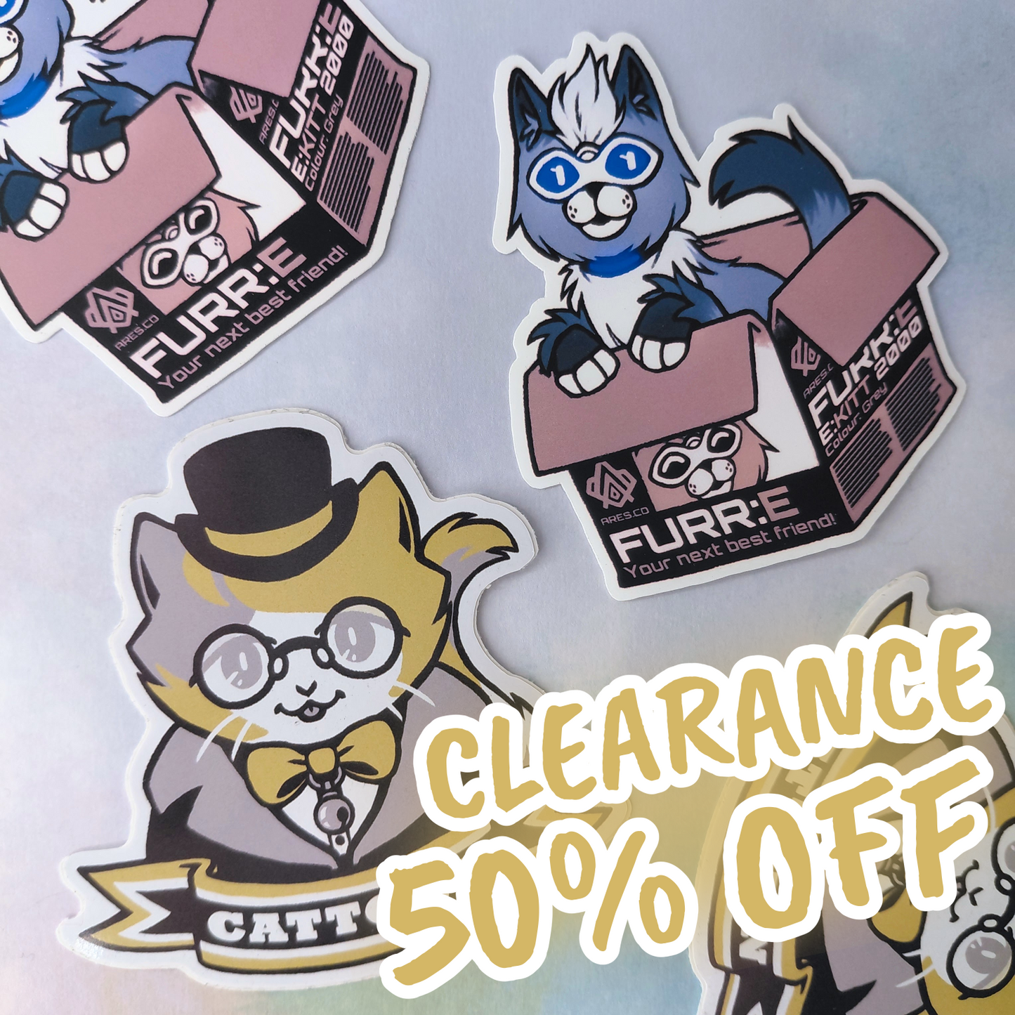 [CLEARANCE - Free with $25NZD spend] OC cat stickers