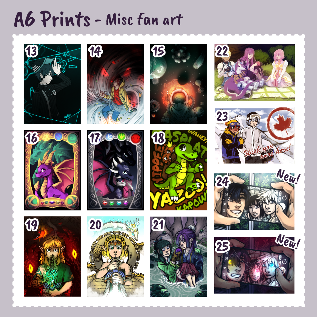 Prints A6 Size (20+ Designs)