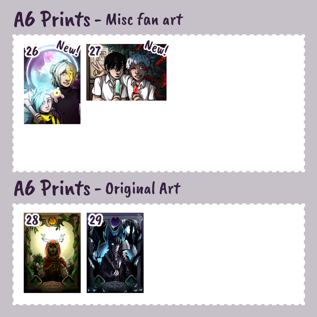 Prints A6 Size (20+ Designs)
