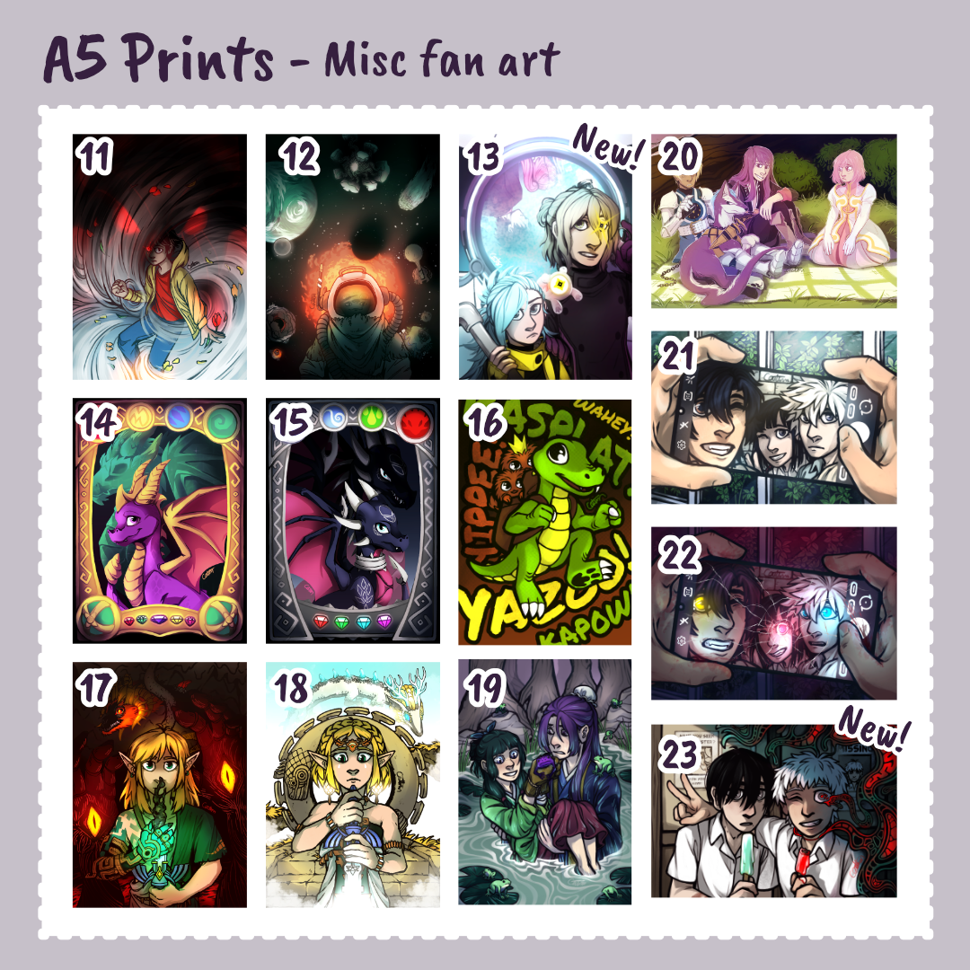 Prints A5 + Square size (20+ Designs)