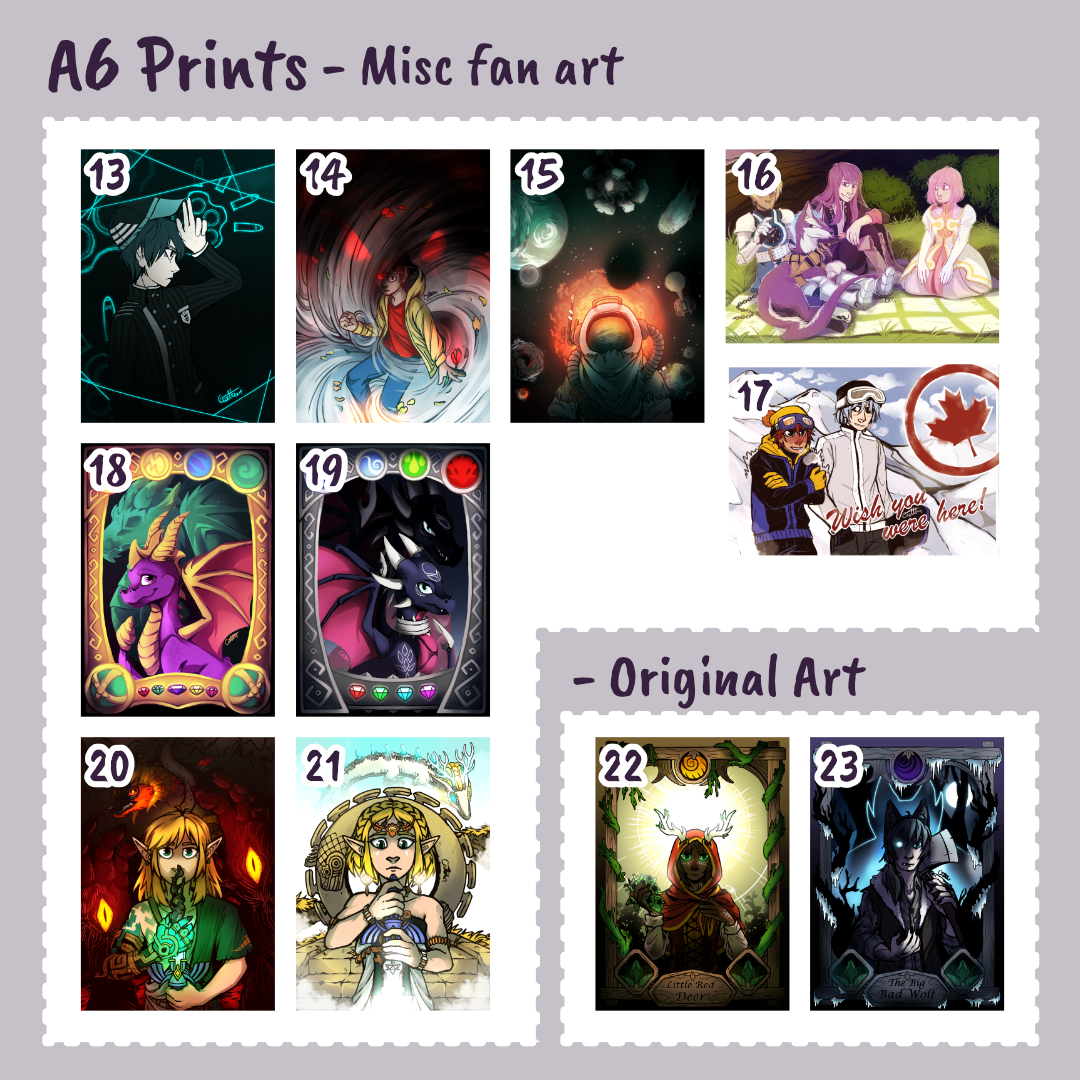 Prints A6 Size (20+ Designs)