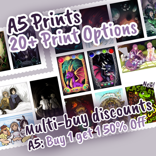 Prints A5 + Square size (20+ Designs)